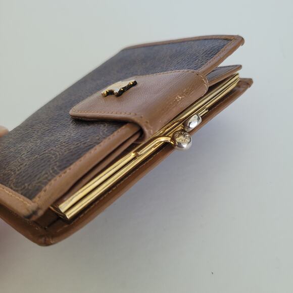 Celine Vintage Bifold Leather Brown Wallet Medium Folding Card Bill Holder - Picture 12 of 12